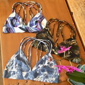 VS PINK Bonded Strappy Bralettes- Variety Pack!- M